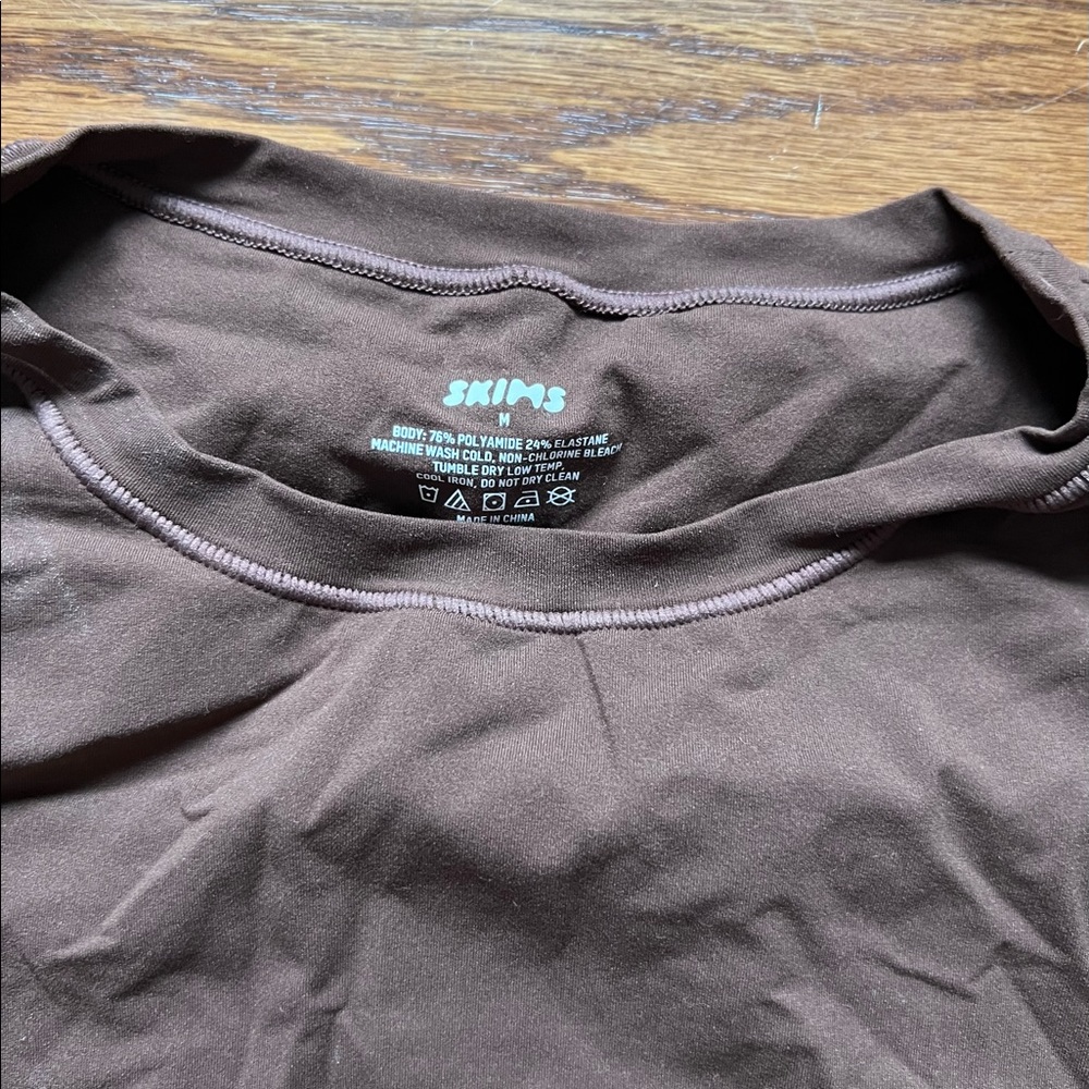 Skims Fits Everybody T-Shirt Bodysuit - Cocoa